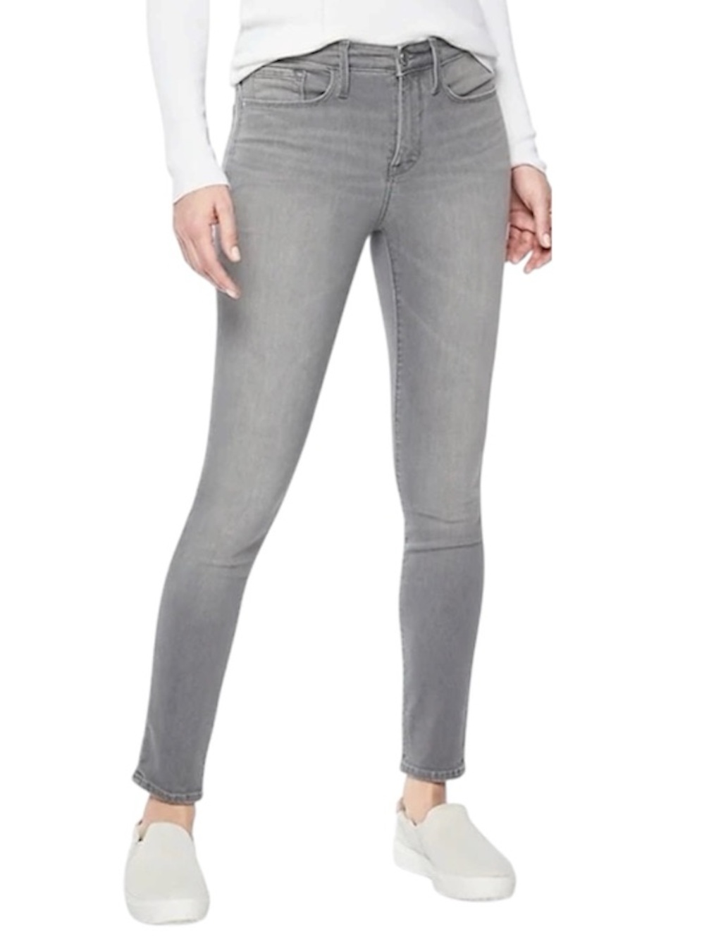 Athleta Grey Wash Sculptek Skinny Jeans Size 14